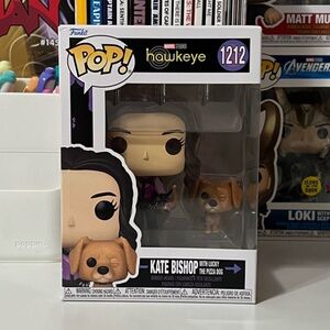 marvel funko pop! kate bishop with lucky from hawkeye #1212